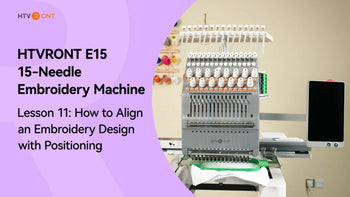 How to Align an Embroidery Design with Positioning - E15 Embroidery Machine Tutorial 11
