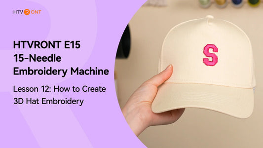 How to Create 3D Hat Embroidery - E15 Embroidery Machine Tutorial 12