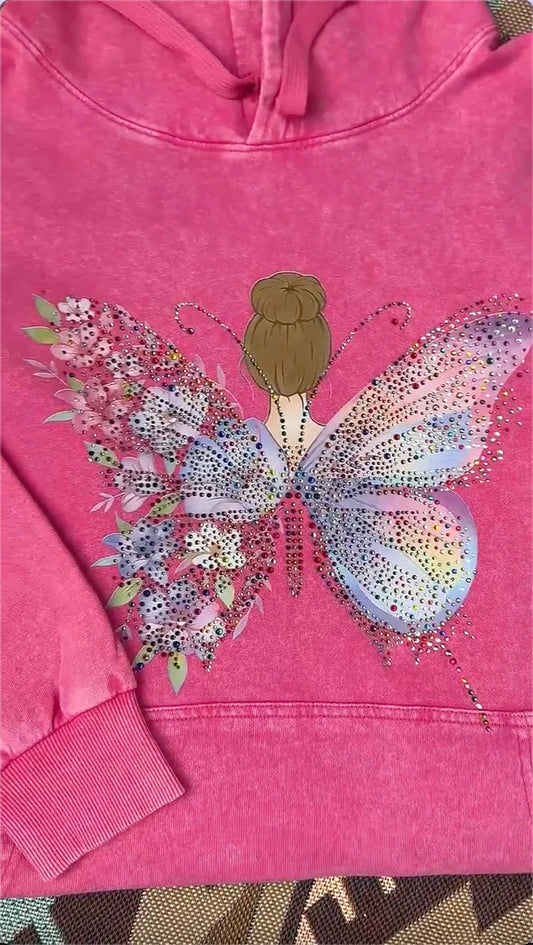 How to make a Glitter Butterfly Hoodie with Auto Heat Press 2