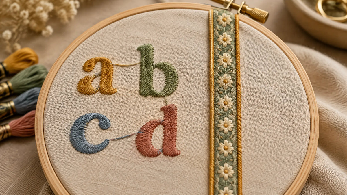 Jump Stitch vs Trim Embroidery