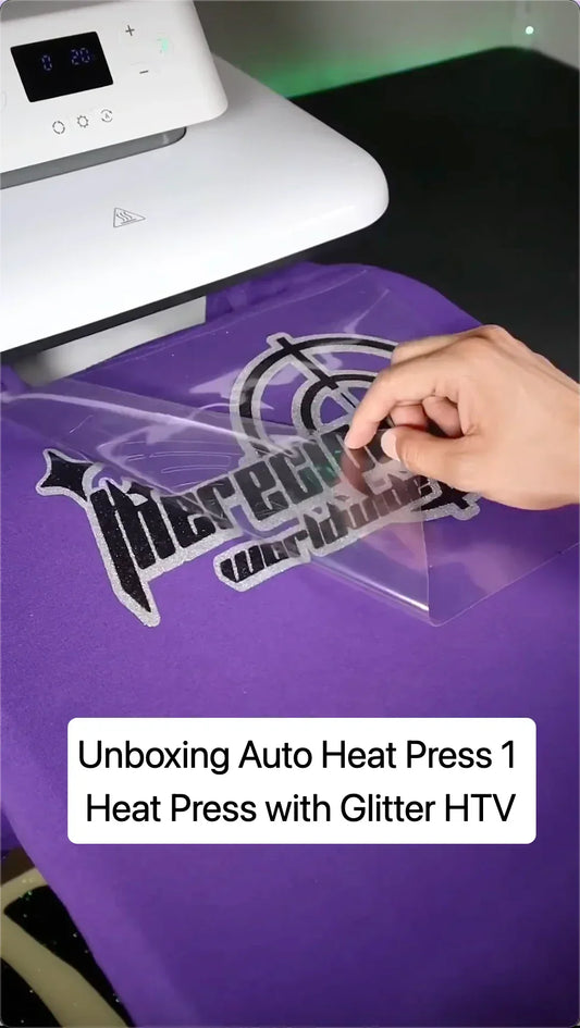 Unboxing Auto Heat Press 1 and Heat Press with Glitter HTV