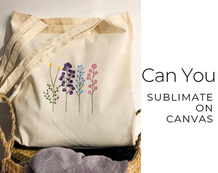 This is a cover image about sublimation on canvas.