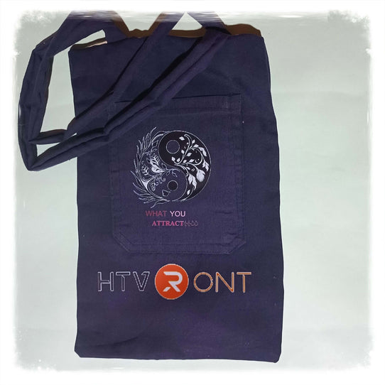 heat press on a tote bag