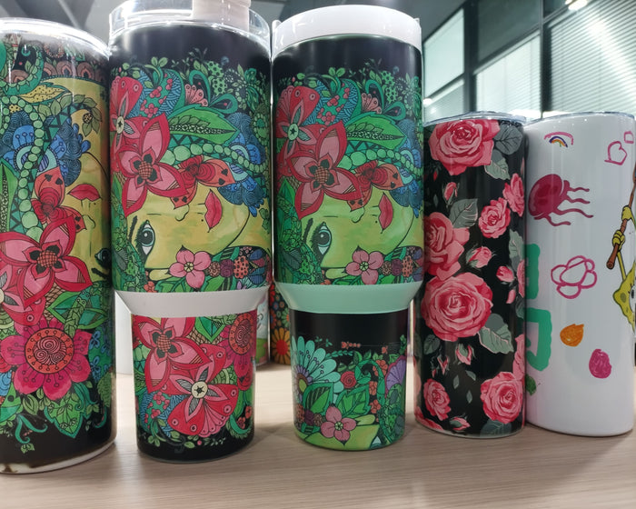 This is a cover image about  a sublimation tumbler.