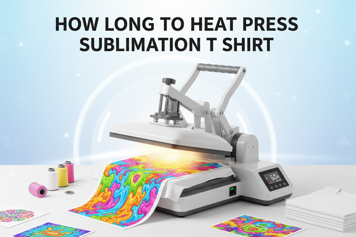 Sublimation heat press a T shirt