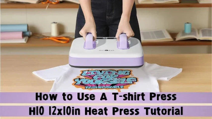 How to Use A T-shirt Press H10 12x10in Heat Press Tutorial