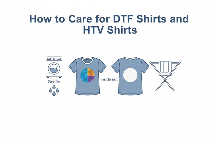 How to Care for DTF Shirts and HTV Shirts