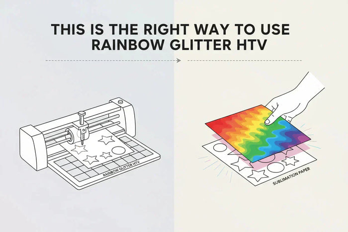 This Is the Right Way to Use Rainbow Glitter HTV