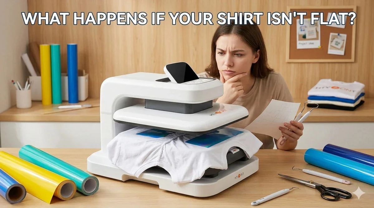 HTV Heat Press Problems: What Happens If Your Shirt Isn’t Flat?