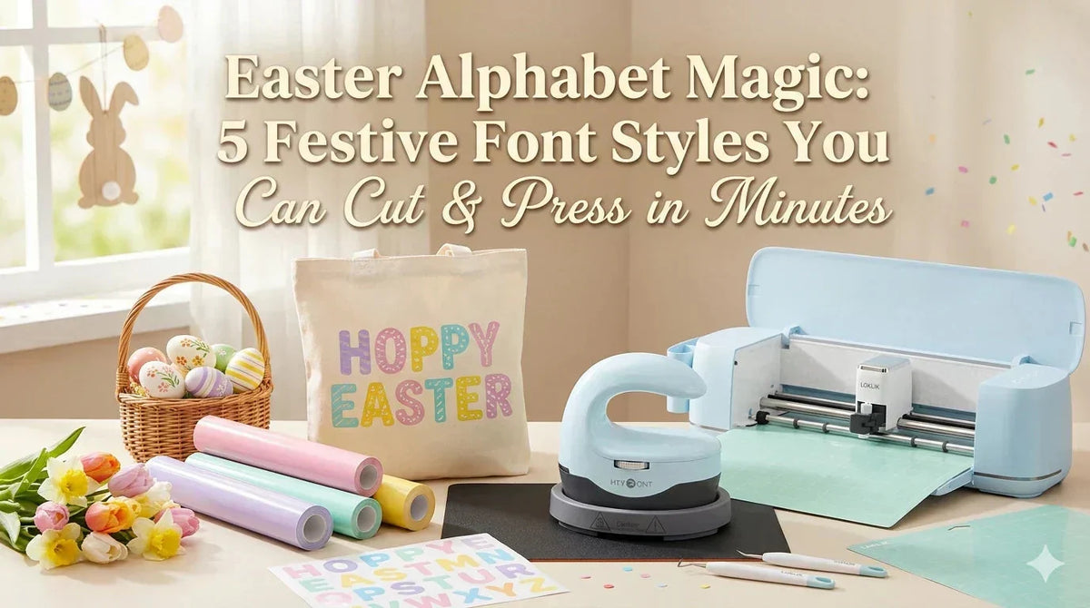 a Easter style canvas, H1 Mini Heat press, Vinyl Cutter