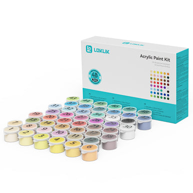 [LOKLiK iPaint]48 Colors Acrylic Paint Set (3ml each) *1