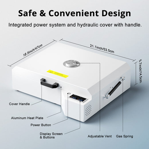 HTVRONT A3 DTF Oven for DTF Printer