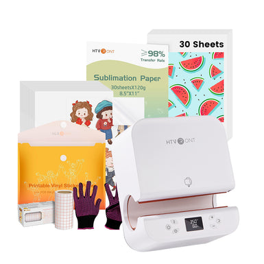 HTVRONT Auto Tumbler Heat Press Machine 120V ,New Customers Kit - Light Blue