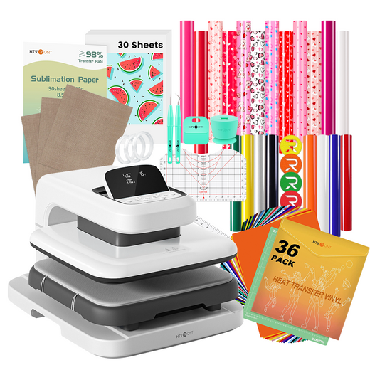 [Valentine's Best Deal] HTVRONT Auto Heat Press 2+Great Value Bundle