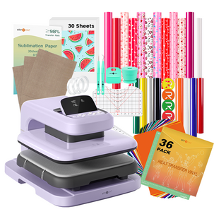 [Valentine's Best Deal] HTVRONT Auto Heat Press 2+Great Value Bundle