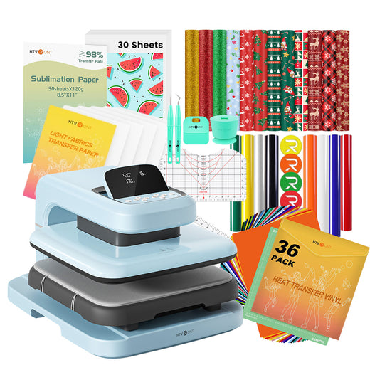 [Christmas Best Deal] HTVRONT Auto Heat Press 2+Great Value Bundle