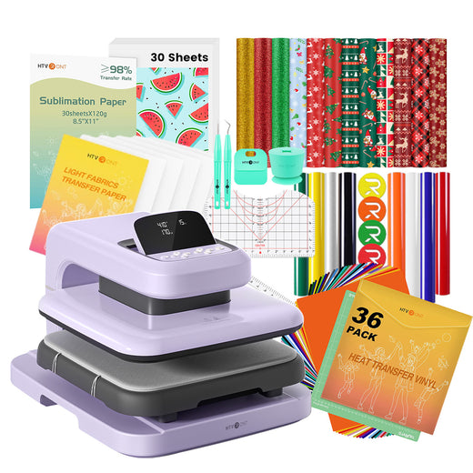 [Christmas Best Deal] HTVRONT Auto Heat Press 2+Great Value Bundle