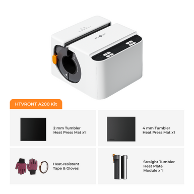 HTVRONT A200 Auto Tumbler Heat Press,  A200 Standard Kit A