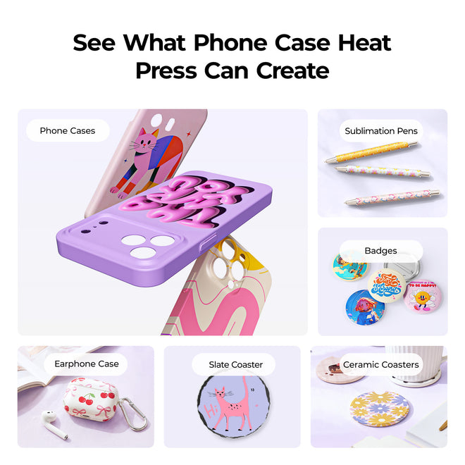 HTVRONT H17 Phone Case Heat Press, For iPhone 17 Case!