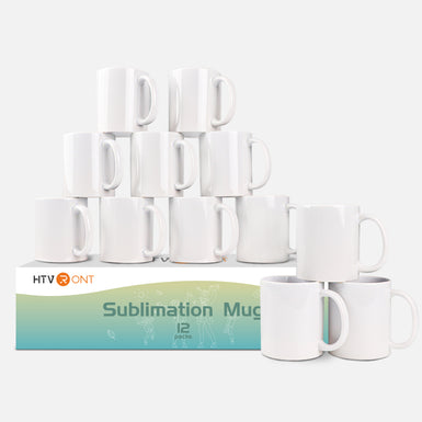 Sublimation Mugs Blank 11 oz - 12 Pack Tazas Para Sublimation