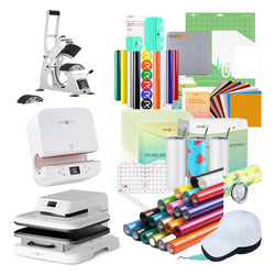 [All in one]HTVRONT Auto Heat Press15"x15"+Tumbler Press+Manual Hat Press Machine+All in Bundle