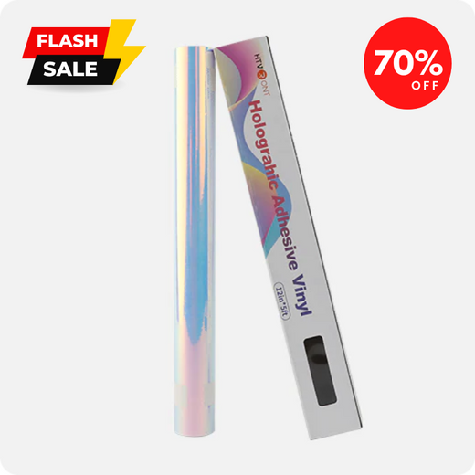 Holographic Adhesive Vinyl Roll - 12"x5 FT (7 Colors Available)[Flash Sale]