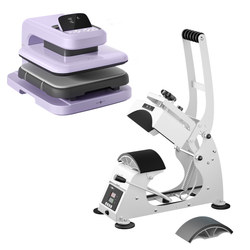 [Machine Bundle] HTVRONT Manual Hat Heat Press + Auto Heat Press 2-15"x15"