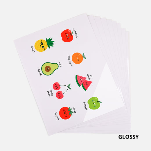 HTVRONT Sublimation Sticker Paper - 20 Pcs Glossy White Waterproof  Sublimation Stickers