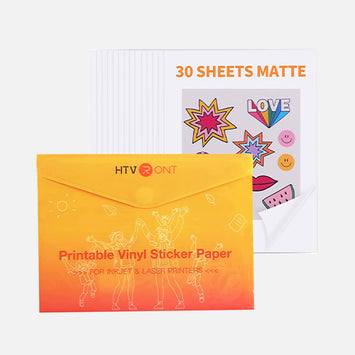 Printable Vinyl Matte Sticker Paper 100g - 30 Sheets