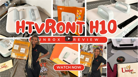 Aj Unique Creations' review video of the H10 Portable T-shirt press.
