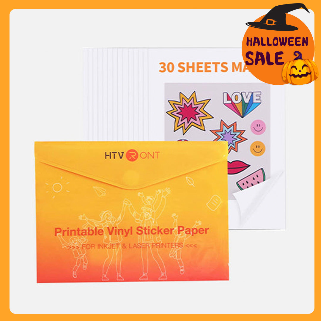 Printable Vinyl Matte Sticker Paper 100g - 30 Sheets – HTVRONT
