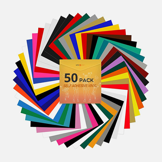 Permanent Adhesive Vinyl Sheets 50PCS 12"X12" HTVRONT
