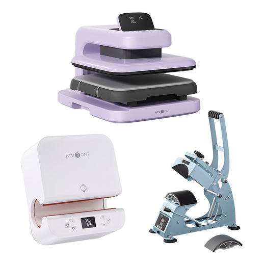 [Machine bundle]HTVRONT Auto Heat Press 2 - 15"x15" +Tumbler Heat Press+Manual Hat Heat Press Machine