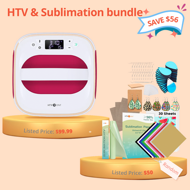 [Earring gifts]T shirt Heat Press Machine - 10"X10"+(HTV vinyl*10+Sublimation Paper*30 + Sublimation HTV+Sublimation Earring Blanks Bulk*30+Tools≥$50)