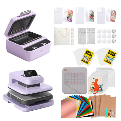 HTVRONT Auto Heat Press 2 - 15"x15" + H17 Phone Case Heat Press Machine + Suppiles