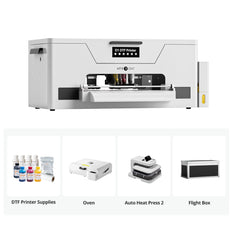 HTVRONT D1 DTF Printer, All-in-one Kit - Daisy White