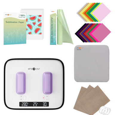 HTVRONT H10 12x10in Heat Press, Ultimate Premium Kit - Lavender Purple