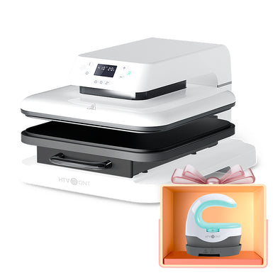 HTVRONT Auto Heat Press Machine 15" x 15" 110V & Mini Heat Press Machine