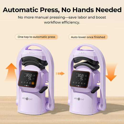HTVRONT A300 Auto Hat Heat Press, Beginner Kit