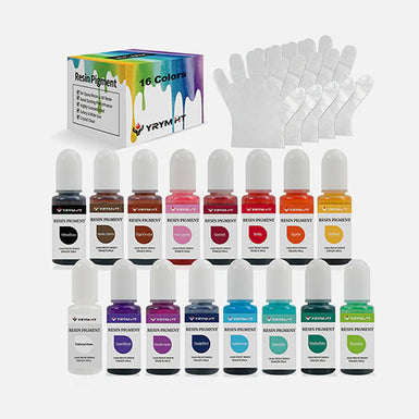 Epoxy Resin Pigment - 16 Colors Transparent Non-Toxic UV Epoxy Resin Dye Liquid