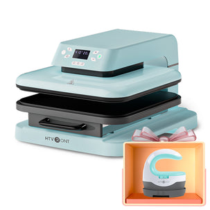 HTVRONT Auto Heat Press Machine 15" x 15" 110V & Mini Heat Press Machine