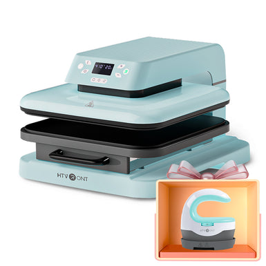 HTVRONT Auto Heat Press Machine 15" x 15" 110V & Mini Heat Press Machine