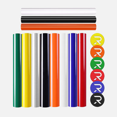 【Puff HTV Bundle】 Multicolor Puff HTV- 8 Sheets Assorted Colors 12“x10" & Teflon Sheet & 3D Puff HTV 10"x6ft (Black,White,Orange)