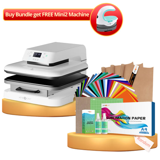 [Buy Bundle get FREE Mini2 Machine] Auto Heat Press Machine+Great Value Box B ≥$90 + FREE Mini2 Heat Press