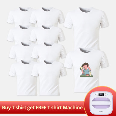 10 pack T shirt Blanks Bundle[Buy T shirt get FREE  T shirt Heat Press Machine]