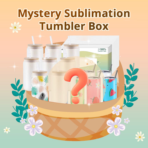 Mystery Sublimation Tumbler Box: Glass or Stainless Steel Tumbler & Random Materials