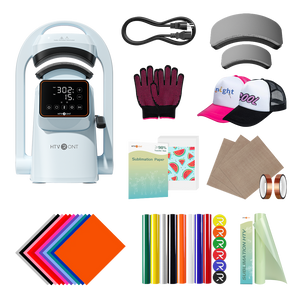 HTVRONT A300 Auto Hat Heat Press, Ultimate Premium Kit