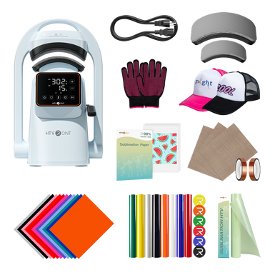 HTVRONT A300 Auto Hat Heat Press, Ultimate Premium Kit