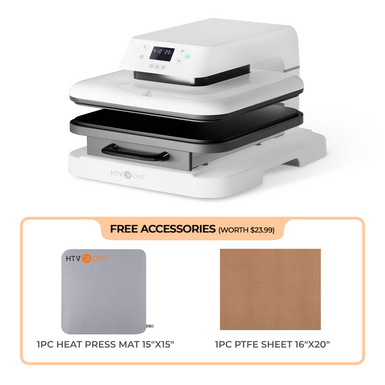 HTVRONT Auto Heat Press - 15" x 15"(2 colors), Standard Kit