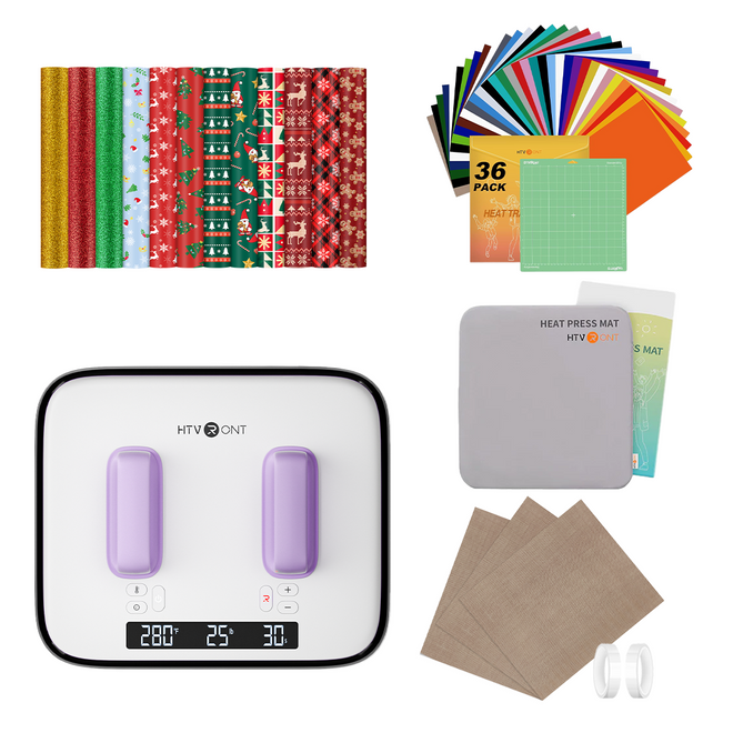 HTVRONT H10 12x10in Heat Press, Ultimate Premium Kit - Lavender Purple